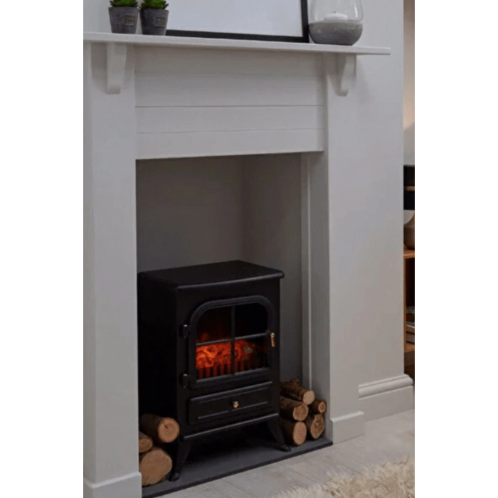 Carboon ND-180 1850W Elektrikli Şömine Soba | Ayaklı Dekoratif Isıtıcı & Alev Efekti