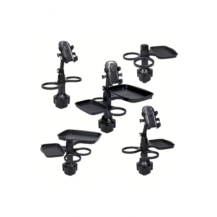 Çok Fonksiyonlu Araç İçi Bardak Tutucu & Telefon Standı - Ayarlanabilir Küçük Yemek Tepsisi CZ-94240