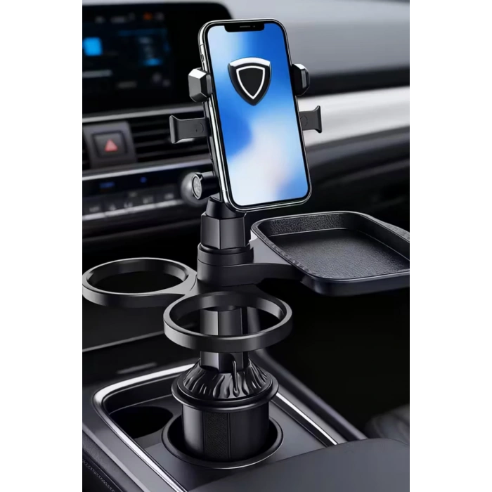 Çok Fonksiyonlu Araç İçi Bardak Tutucu & Telefon Standı - Ayarlanabilir Küçük Yemek Tepsisi CZ-94240