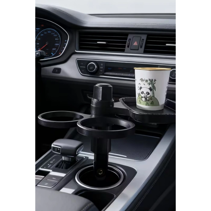 Çok Fonksiyonlu Araç İçi Bardak Tutucu & Telefon Standı - Ayarlanabilir Küçük Yemek Tepsisi CZ-94240