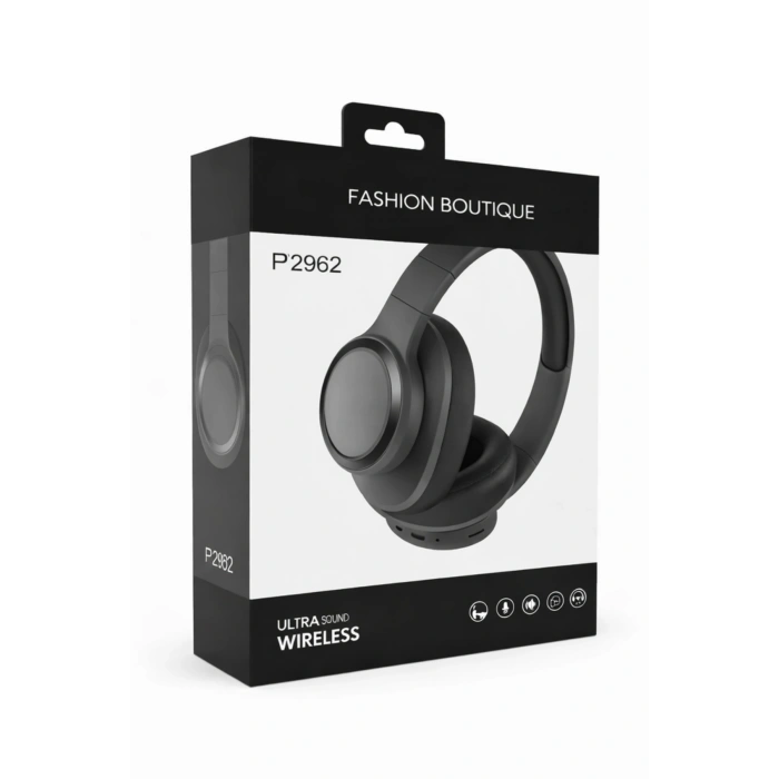 Fashıon P2962 Gri Kablosuz Kulak Üstü Bluetooh Kulaklık