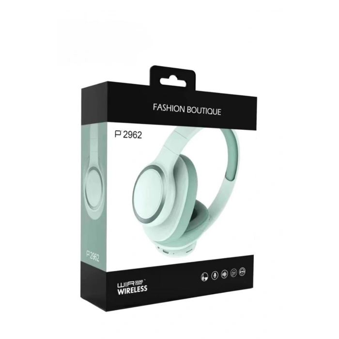 Fashıon P2962 Yeşil Kablosuz Kulak Üstü Bluetooh Kulaklık
