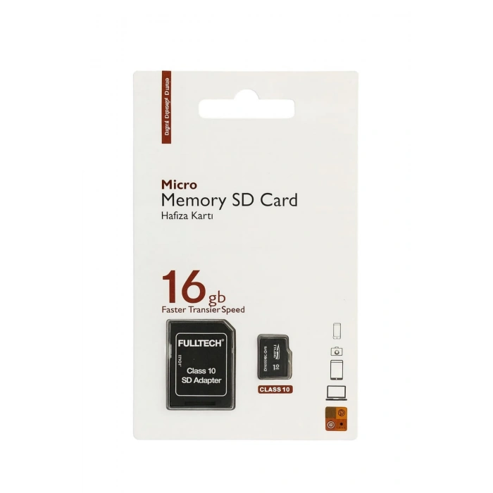 Fulltech FTMFD3 Micro SD Kart 16 GB Class 10 U1 Hafıza Kartı