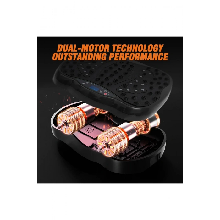 Glr 550 Siyah Güçlü Titreşimli Egzersiz Platformu Body Vibration Plate Makinesi