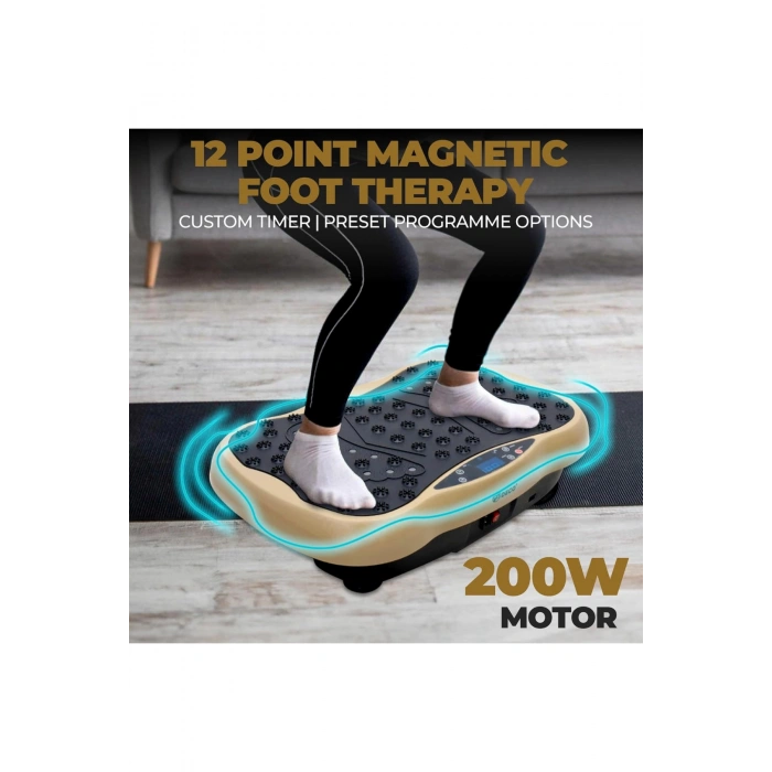 Glr 560 Dijital Ekranlı  Kumandalı Titreşim Masaj Platformu | Bluetooth Müzik Özellikli Egzersiz Aleti