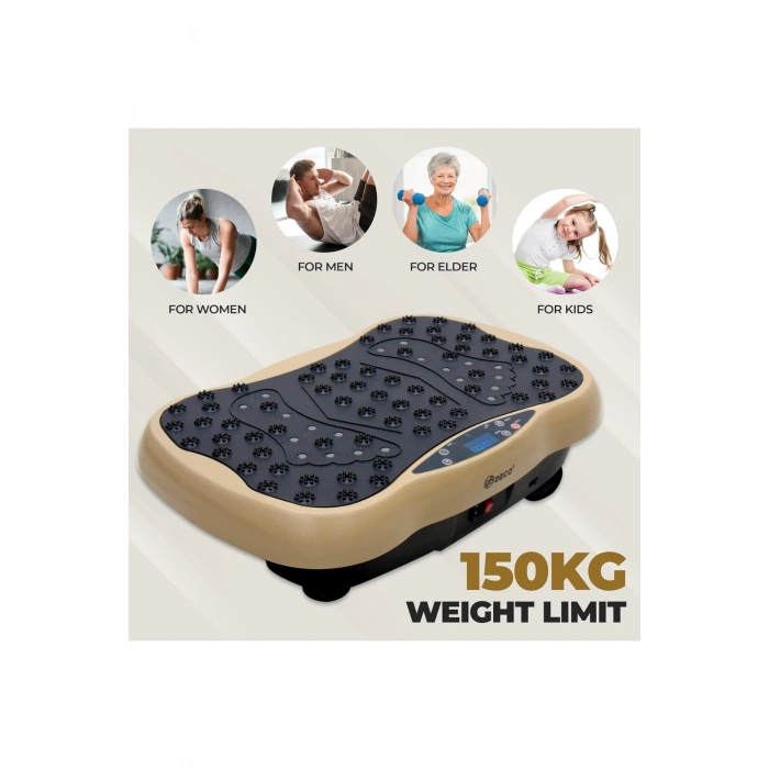 Glr 560 Dijital Ekranlı  Kumandalı Titreşim Masaj Platformu | Bluetooth Müzik Özellikli Egzersiz Aleti