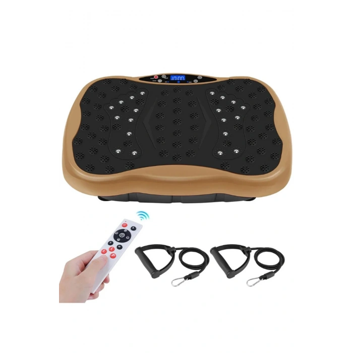 Glr 560 Dijital Ekranlı  Kumandalı Titreşim Masaj Platformu | Bluetooth Müzik Özellikli Egzersiz Aleti