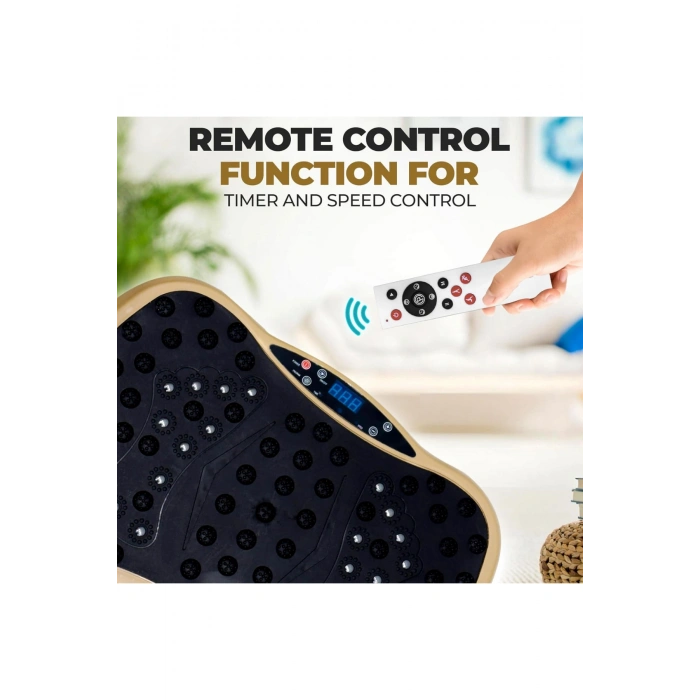 Glr 560 Dijital Ekranlı  Kumandalı Titreşim Masaj Platformu | Bluetooth Müzik Özellikli Egzersiz Aleti