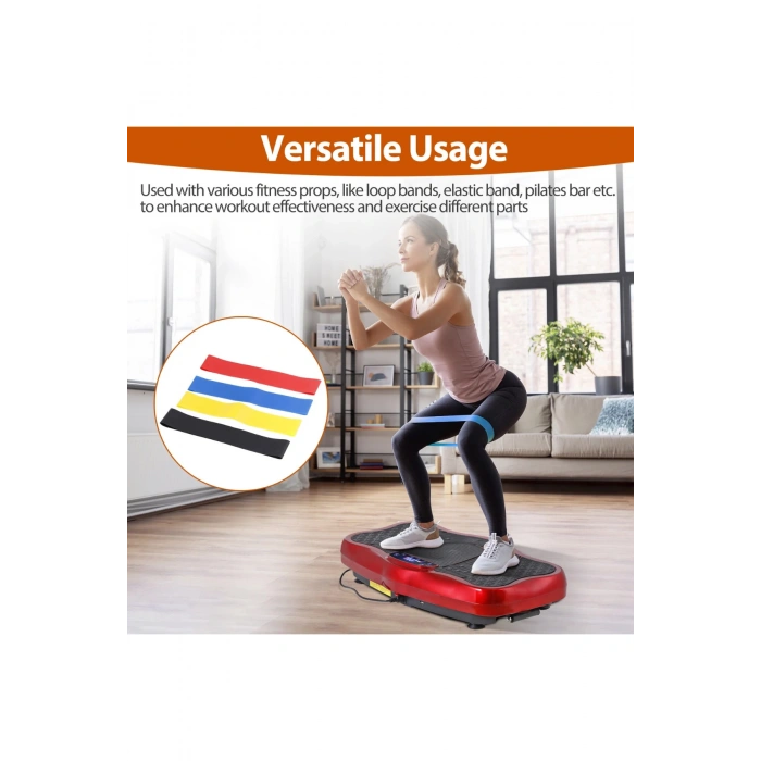Glr 750 Kırmızı Güçlü Titreşimli Egzersiz Platformu Body Vibration Plate Makinesi