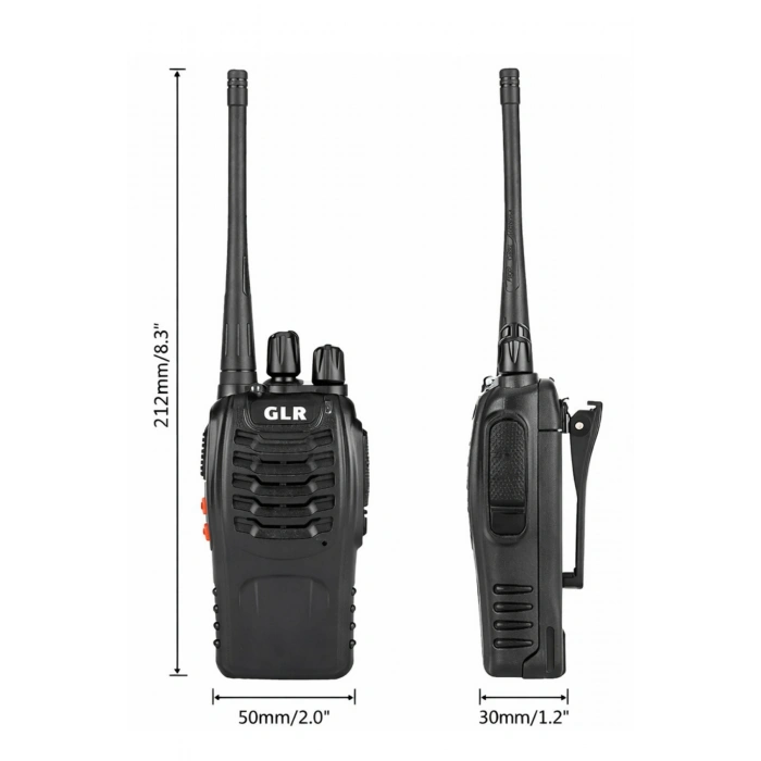 Glr BF-888S UHF El Telsizi - 1500 mAh Batarya,  El Fenerli 16 Kanal 2 Adet