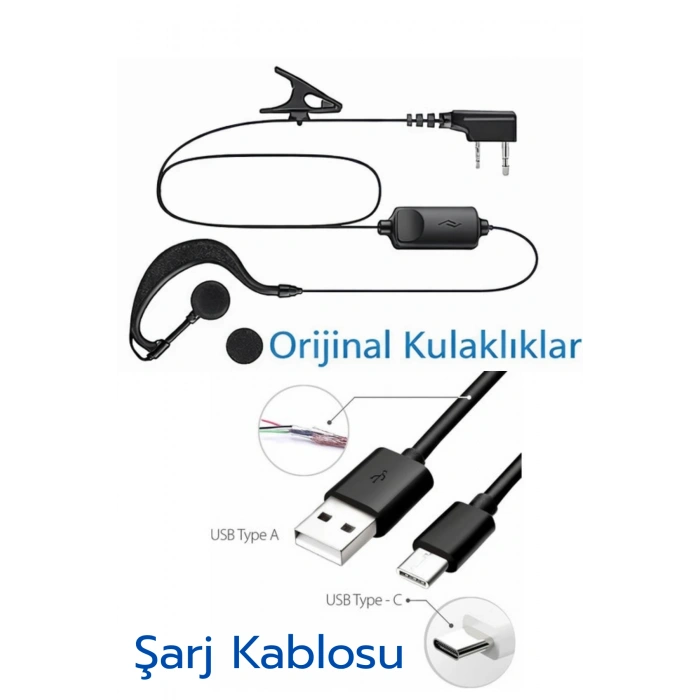 Glr BF-888S UHF El Telsizi - 1500 mAh Batarya,  El Fenerli 16 Kanal 2 Adet