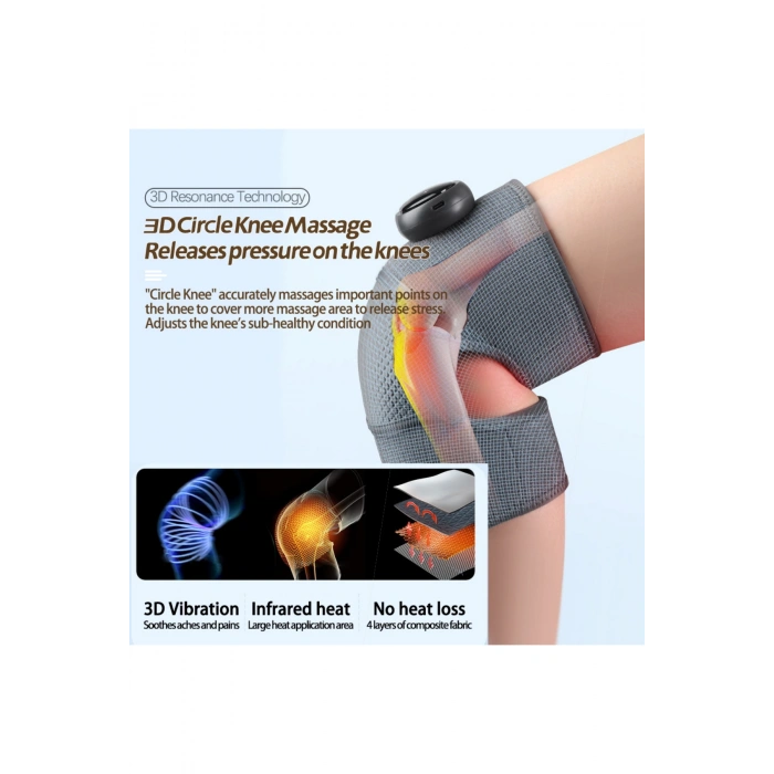 Glr D116 Diz Masaj Aleti | Isıtma, Titreşim ve Çoklu Modlu Sıcak Kompres Diz, Omuz, Dirsek Masaj Cihazı