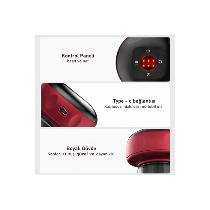 Glr DS-A32 Şarjlı Akıllı Masaj ve Vakumlu Hacamat Aleti Negatif Basınçlı Selülit Masaj Cihazı