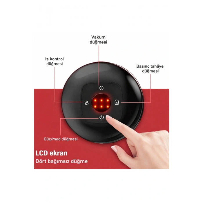 Glr DS-A32 Şarjlı Akıllı Masaj ve Vakumlu Hacamat Aleti Negatif Basınçlı Selülit Masaj Cihazı