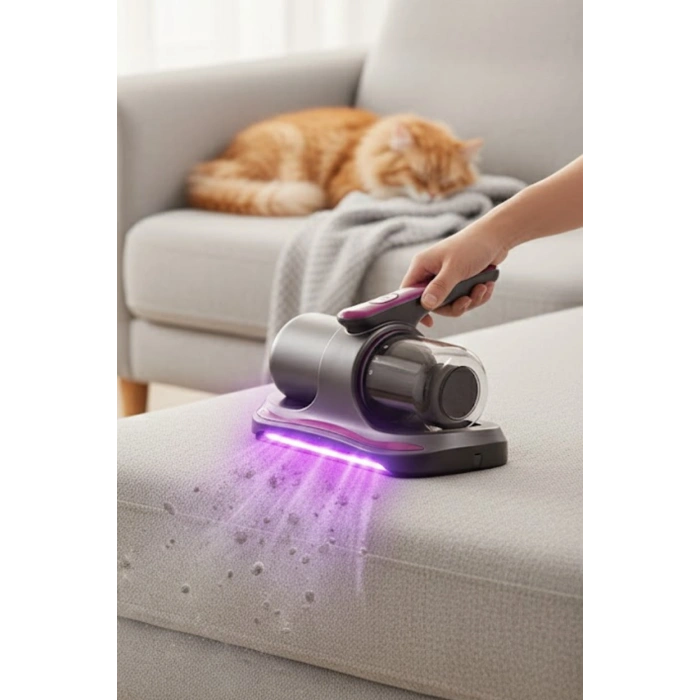 Glr G-168 Güçlü Akar Temizleyici  UV Işınlı El Tipi Yatak ve Koltuk Hijyen Süpürgesi | 100W, 12V Lityum Bataryalı