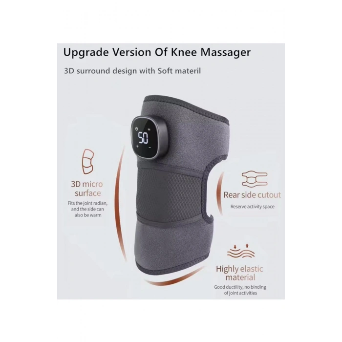 Glr HX001 Şarj Edilebilir Isıtmalı Titreşimli Diz Omuz Bacak Masaj Aleti | Sıcak Kompres ve Çoklu Modlar