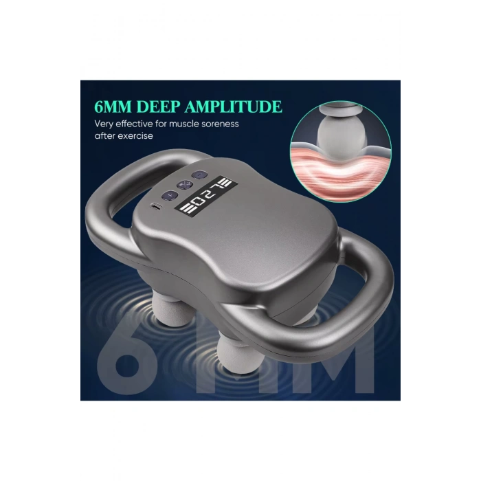 Glr Hy-2202 4 Başlıklı Faysa Tabancası - Çok Fonksiyonlu El Masaj Aleti - 20 Vites Ayarlı