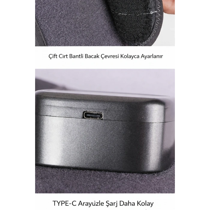 Glr HY-XT669 Kablosuz Baldır Masaj Aleti Isı ve Hava Basınçlı Diz Bacak Rahatlatıcı Masaj Sistemi