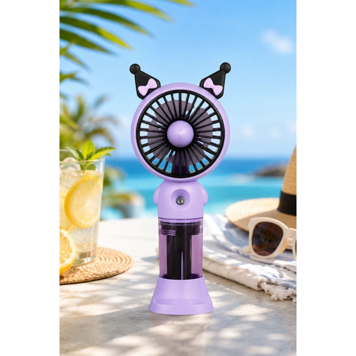 Glr K01 Taşınabilir Sulu El Fanı, Mini Buharlı Vantilatör, Type-C Şarjlı Seyahat Fanı