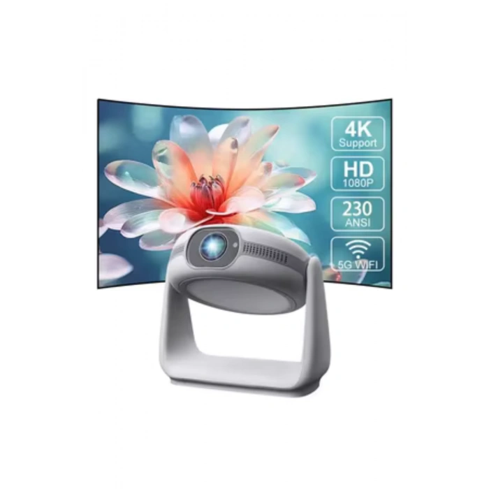 Glr K1 Android 11.0 Destekli 4K Otomatik Odaklama Projektör 150 İnç Görüntü, Ayarlanabilir Akıllı Projektör