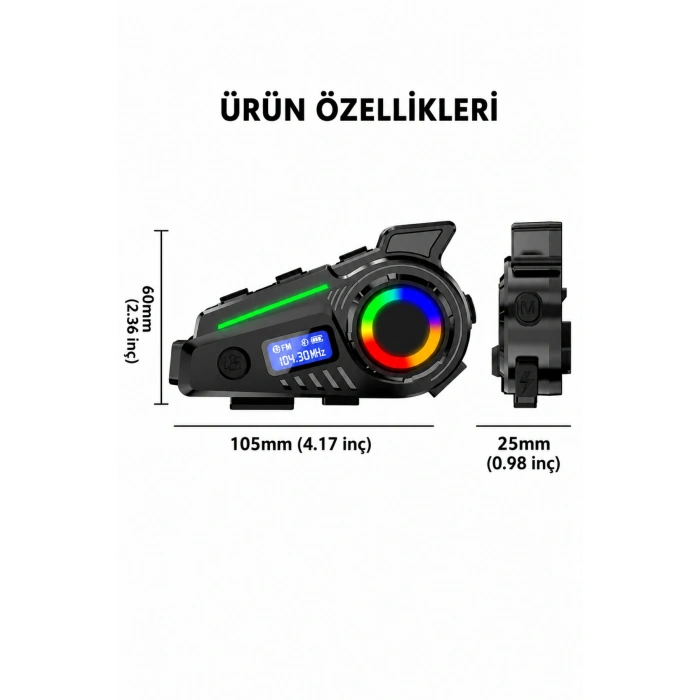 Glr K19 Kameralı Kask Kulaklığı Motosiklet İnterkom Bluetooth 5.4 GPS Sürüş Kayıt Cihazı