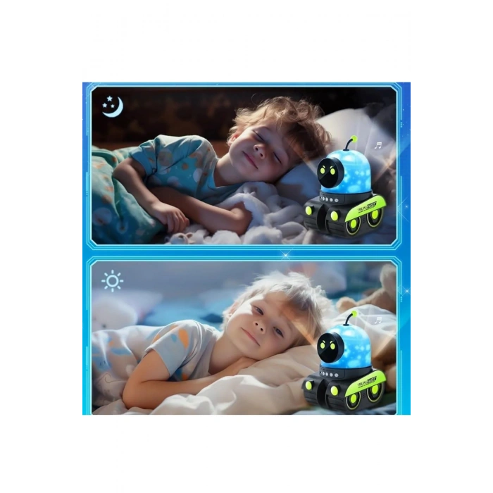 Glr Mxs-007 Robot Spacewalker LED Projeksiyonlu Gece Lambası - Starry Sky Serisi