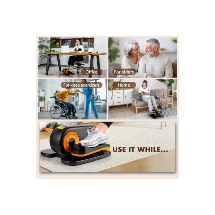 Glr Ty-002 Masa Altı Step Aleti | Kumandalı Mini Eliptik Dijital Göstergeli Kondisyon Bisikleti