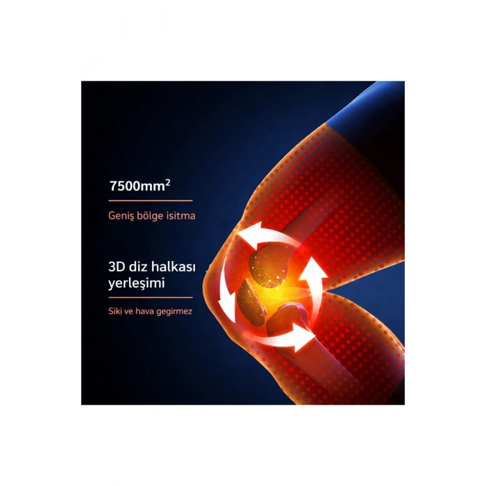 Glr Yc-906A Şarjlı Isıtmalı Diz Bandajı Rahatlatıcı Isı Terapisi Masaj Aleti