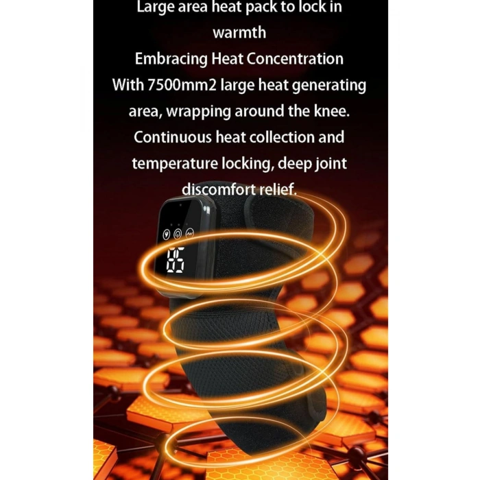 Glr ZK-2068 3D Kablosuz Diz Masaj Aleti | Isıtmalı, Titreşimli ve Akupunktur Noktalı Diz, Omuz, Dirsek Masaj Cihazı