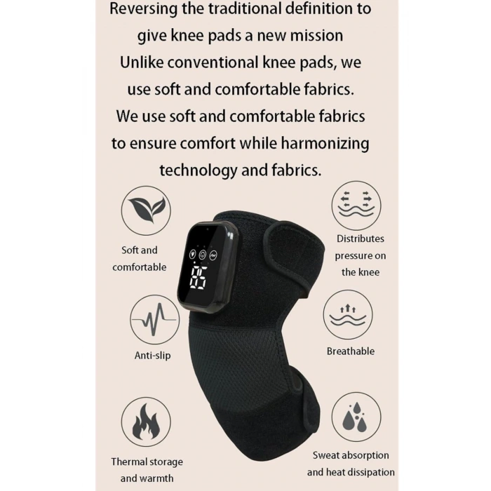 Glr ZK-2068 3D Kablosuz Diz Masaj Aleti | Isıtmalı, Titreşimli ve Akupunktur Noktalı Diz, Omuz, Dirsek Masaj Cihazı