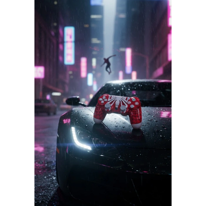 GlrTech P4E Kablosuz Oyun Kolu  Double Motor Titreşimli Şarj Edilebilir PS4 Uyumlu