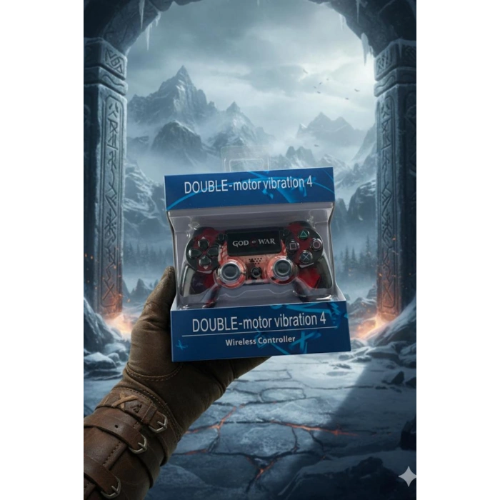 GlrTech P4L Kablosuz Oyun Kolu  Double Motor Titreşimli Şarj Edilebilir PS4 Uyumlu
