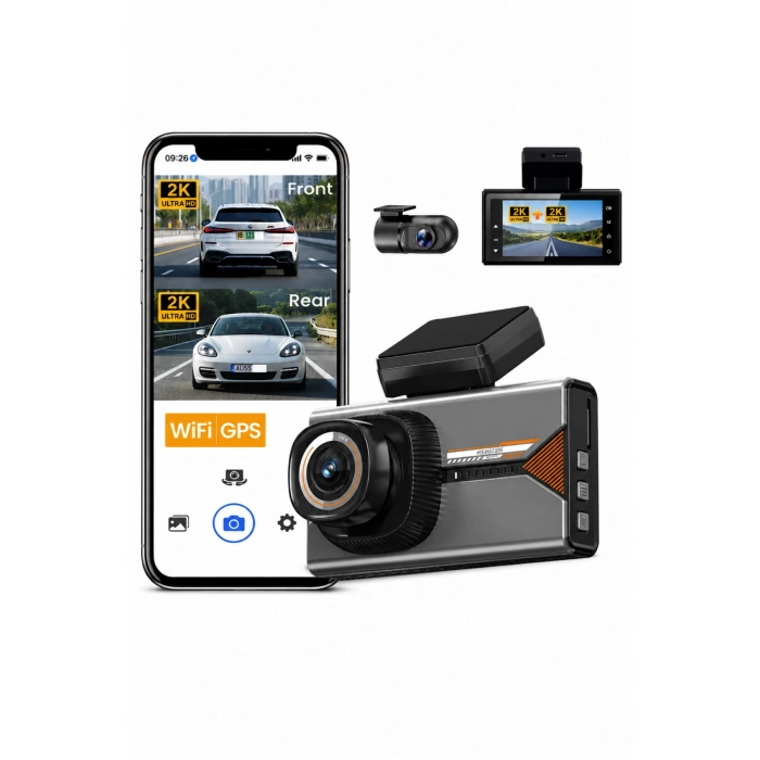 Harvox 2K Pro Akıllı Araç Kamerası - 4G SIM Kartlı, Çift Kameralı, GPS Takip & 24 Saat Park Modu