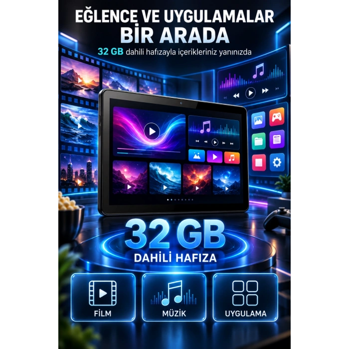 Hellopad S26 Android Tablet 4GB/32GB 10.1 HD 8000mAh Klavye Mouse Kılıf Kalem Tablet