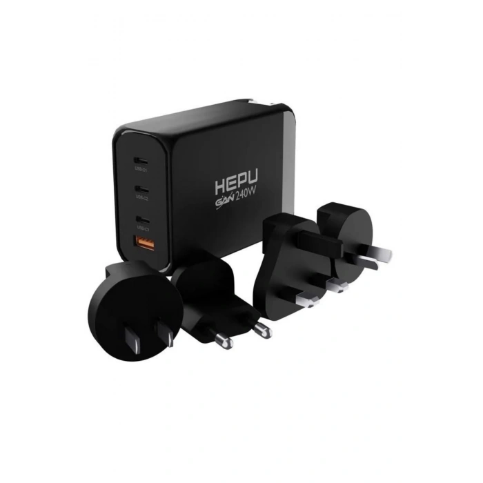 Hepu Hp-306 240Watt Gan Şarj Adaptörü 4-Port Hızlı Seyehat Adaptörü Universal PD 3.0 Qualcom
