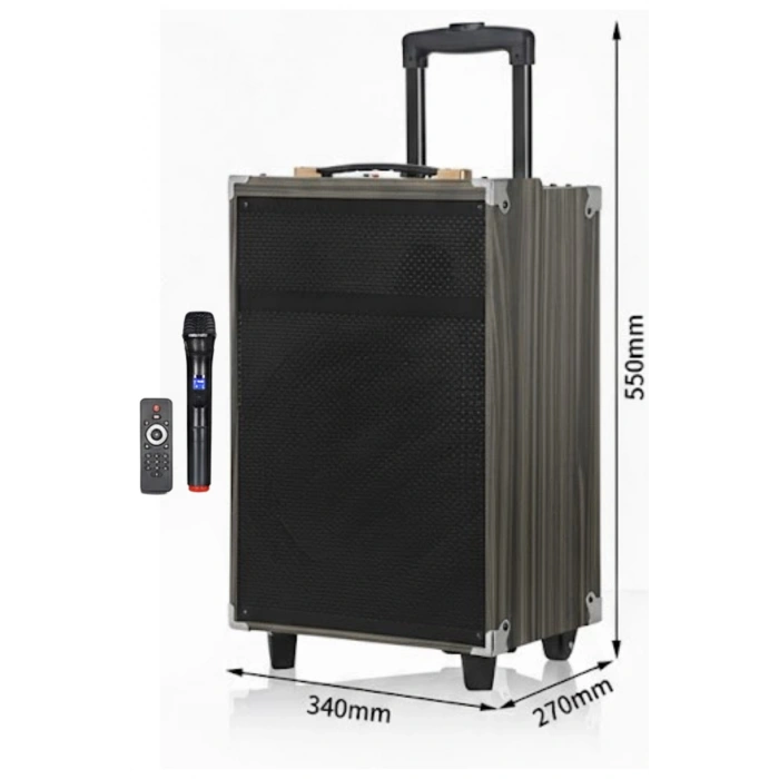 Hepu Hp-904 Partybox Bluetooth Hoparlör 12 Woofer 40W Güç 1 Kablosuz Mikrofon Kumanda