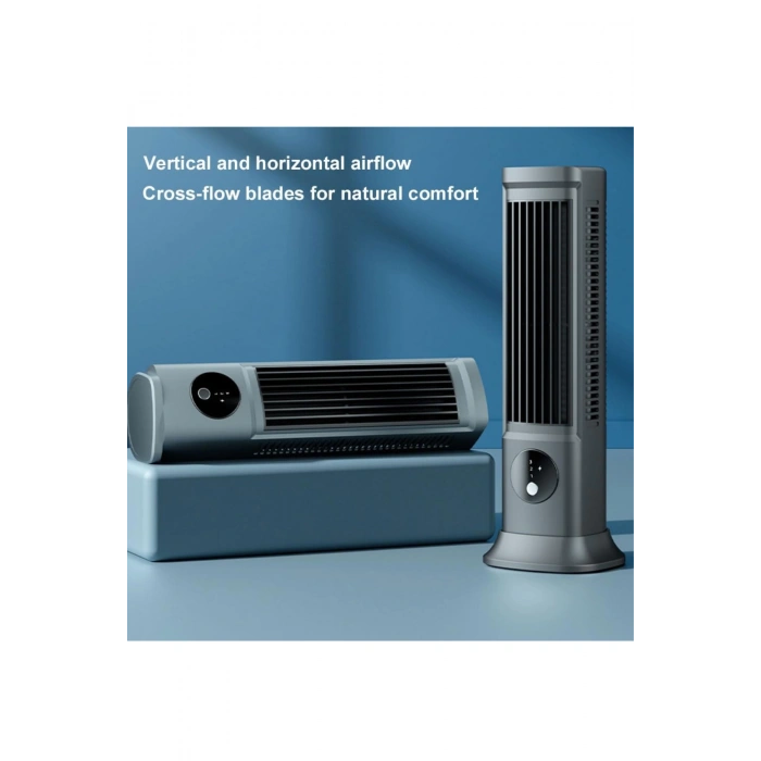 Hepu HP-F21 Masaüstü Kule Vantilatör Şarjlı 3 Kademeli Soğutma