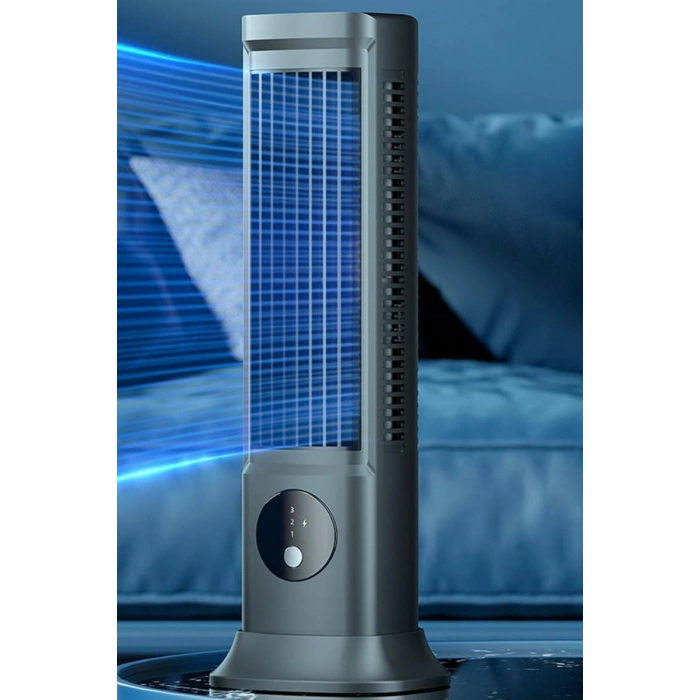 Hepu HP-F21 Masaüstü Kule Vantilatör Şarjlı 3 Kademeli Soğutma