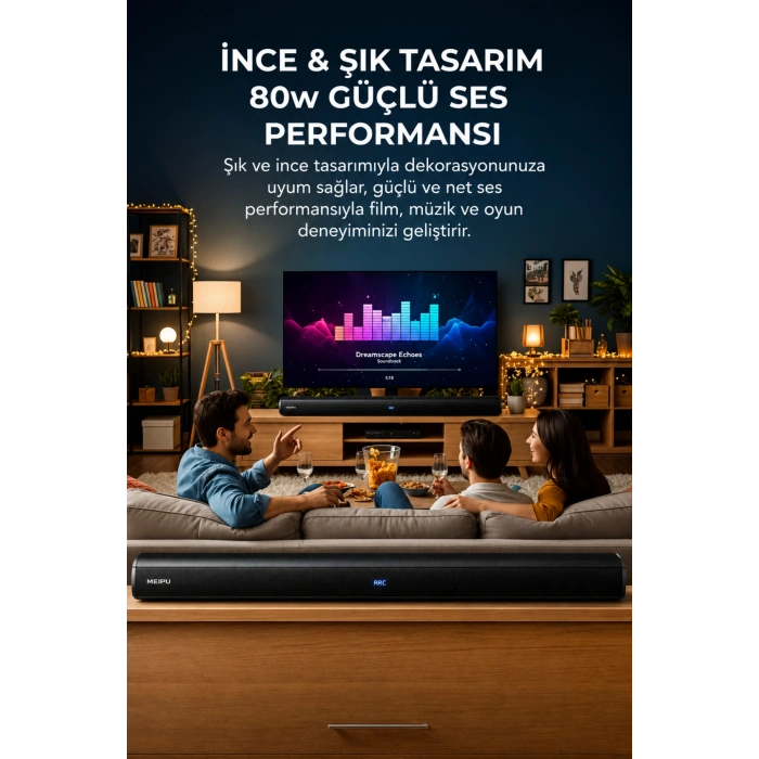 Hepu HP-TV05 Bluetooth Soundbar Hoparlör Ses Sistemi - TV ve Bilgisayar Uyumlu Ev Sinema Sistemi