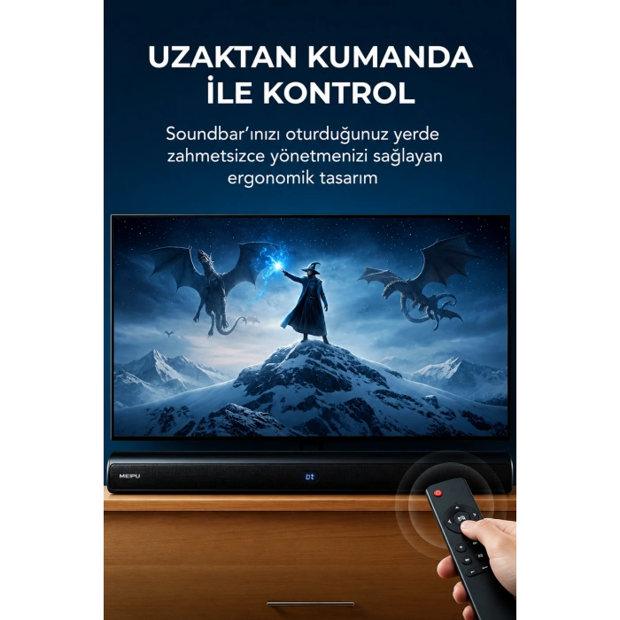 Hepu HP-TV05 Bluetooth Soundbar Hoparlör Ses Sistemi - TV ve Bilgisayar Uyumlu Ev Sinema Sistemi