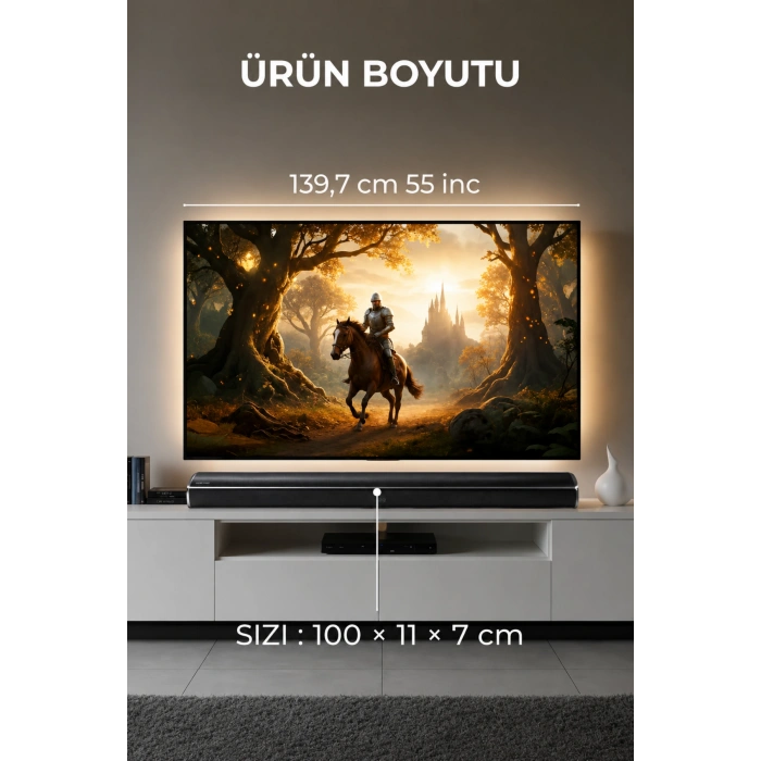Hepu HP-TV05 Bluetooth Soundbar Hoparlör Ses Sistemi - TV ve Bilgisayar Uyumlu Ev Sinema Sistemi