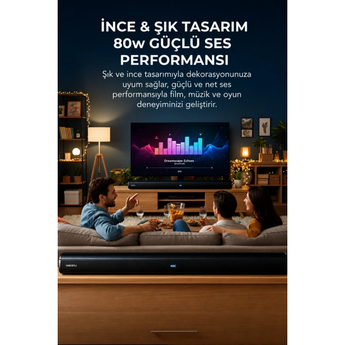 Hepu HP-TV05 Bluetooth Soundbar Hoparlör Ses Sistemi - TV ve Bilgisayar Uyumlu Ev Sinema Sistemi