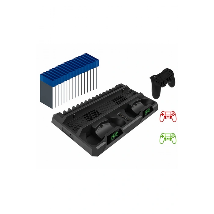 Hepu TP4-18119 PS4 Soğutucu ve Şarj Standı Slim/Pro Uyumlu