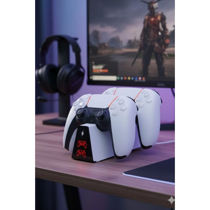 Hepu TP5-0518B Joystick Şarj Standı Dualsense Göstergeli Şarj İstasyonu