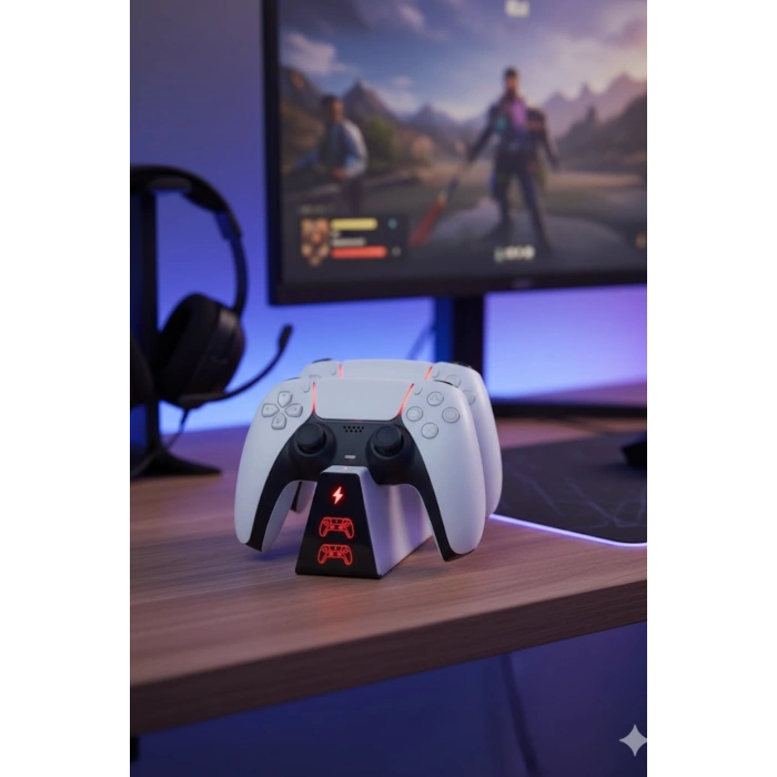 Hepu TP5-0518B Joystick Şarj Standı Dualsense Göstergeli Şarj İstasyonu