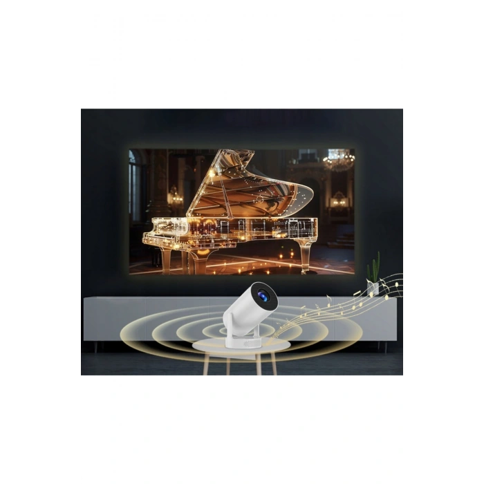 HY300ProMax Bataryalı Android Akıllı Projektör - 4K Destekli, WiFi6, Taşınabilir Ev Sineması