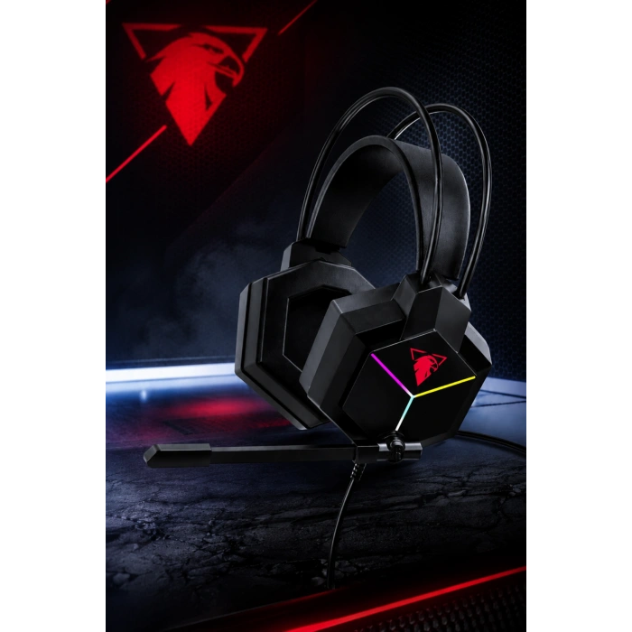 Jedel Gaming GH-561 RGB Işıklı Mikrofonlu Oyuncu Kulaklığı USB 50mm Sürücü