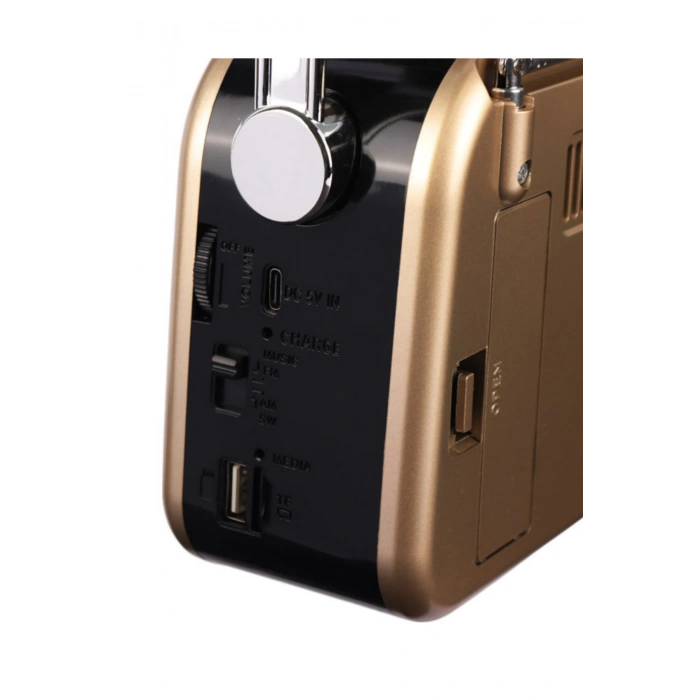 KBroad KTF-2026 Siyah Full Band Radyo - Nostaljik Görünümlü, Şarjlı, Güçlü Ses Çıkışlı