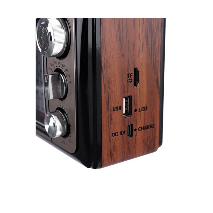 KBroad Ktf-2208 Nostalji Solar Enerjili Güneş Panelli Fm Radyo Şarj Edilebilir