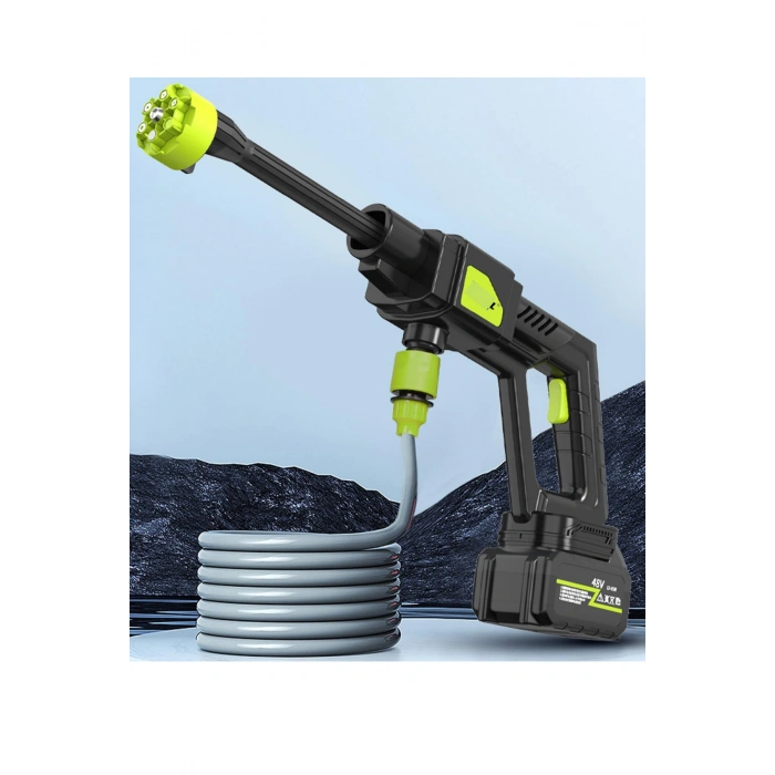 Leerfei 8100 Şarjlı Akülü Araba Yıkama Makinesi | 3.0Mpa Yüksek Basınçlı Taşınabilir Oto Yıkama Tabancası